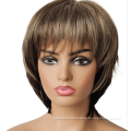 Pixie Cut Machine Made Wigs Short Human Hair